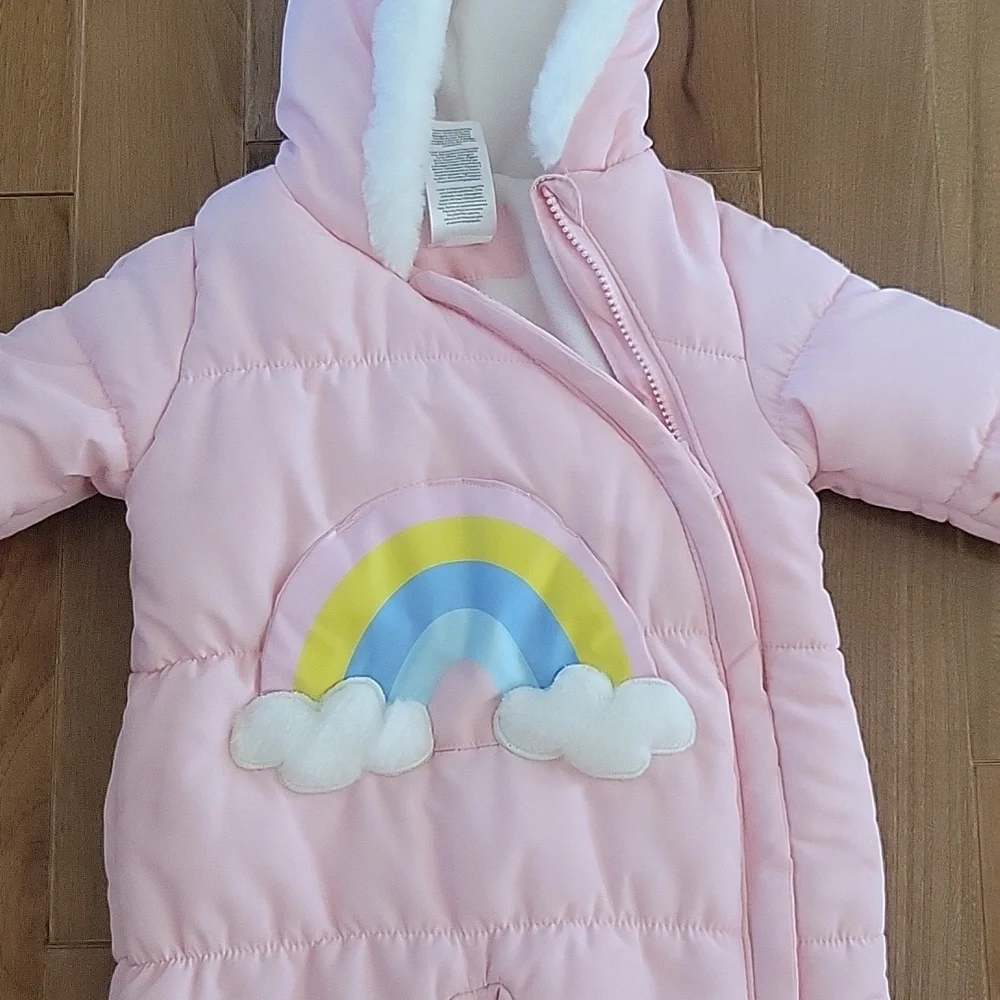 Carters Rainbow Snowsuit Bunting‎ One Piece Pink 3/6 month